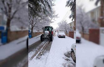 Develi’de kar kalınlığı 10 santime ulaştı