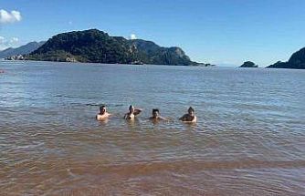 Dün sağanak yağış, bugün deniz keyfi