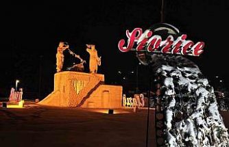 Elazığ Çaydaçıra Kavşağı’nda kar manzarası