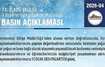 Elazığ’da 5 ilçede eğitim-öğretime ara verildi