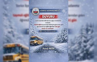 Elazığ’ın iki ilçesinde taşımalı eğitime ara verildi