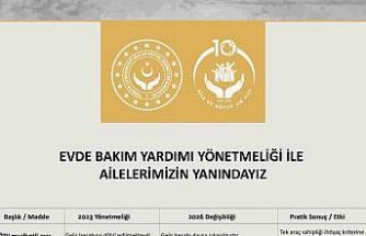 Evde Bakım Yardımı Yönetmeliği’nde değişiklik yapıldı