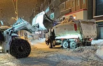 Hakkari’de kar dağları şehir dışına çıkartılıyor