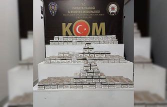 Isparta’da 40 bin adet dolu makaron ele geçirildi