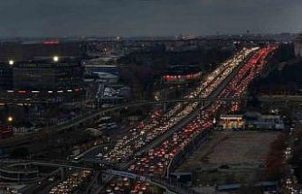 İstanbul’da yüzde 90’a varan trafik havadan görüntülendi