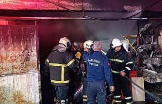 İşyerindeki yangına itfaiye müdahale etti