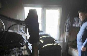 İzinli itfaiyeci yangına müdahale etti