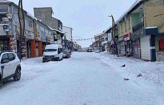 Kar ve buzla kaplı Karlıova sessizliğe büründü