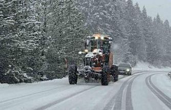 Karabük’ün yüksek kesimlerinde kar yağışı etkili oluyor