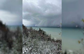 Kastamonu’da ’deniz etkili kar yağışı’ ilginç görüntü oluşturdu