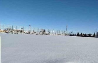 Kayseri’de amatör maçlara kar engeli