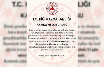 Kiğı ilçesinde eğitime 1 gün ara verildi