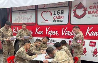 Kilis’te jandarmadan Kızılay’ın kan bağışı kampanyasına destek
