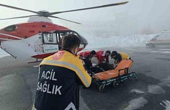 KOAH hastası ambulans helikopterle hastaneye sevk edildi