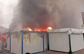 Konteynerde çıkan yangın korkuttu