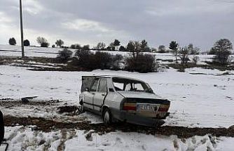 Köy korucusu kazada yaralandı