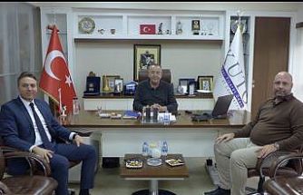 Kuşadası İlçe Emniyet Müdürü Demirelli, KUTO Başkanı Akdoğan ile görüştü