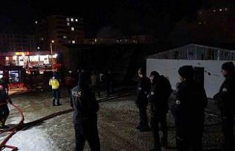 Malatya’da şantiyede korkutan yangın