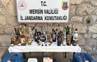 Mersin’de 400 litre sahte içki ele geçirildi