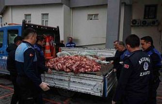 Mersin’de 500 kilo bozuk et ele geçirildi