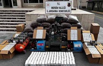 Mersin’de kaçak tütün ve makaron ele geçirildi