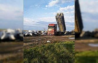 Muratlı’da izinsiz atık döken kamyon ve sürücüsüne ceza