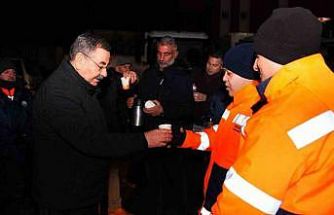 Odabaşı’dan karla mücadele ekiplerine ziyaret