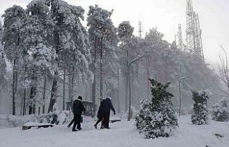 Ordu’nun ‘seyir terası’ Boztepe’de kar güzelliği