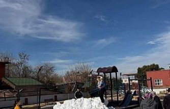 Osmaniye’de çocukların kar hasreti sona erdi