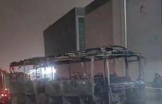 Otobüs alev topuna döndü