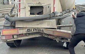 Otomobil tankere arkadan çarptı: 1 yaralı