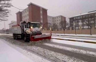 Pendik Belediyesi’nin karla mücadele çalışmaları tüm hızıyla sürüyor