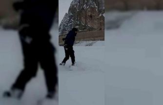 Peribacaları arasında kayak keyfi