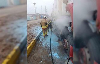 Reyhanlı’da tır yangını