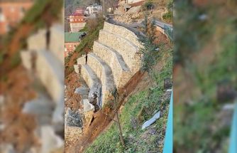 Rize’de istinat duvarı çöktü: 2 ev tedbir amaçlı boşaltıldı