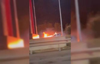 Sancaktepe’de otomobil alev alev yandı