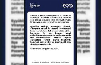 Şanlıurfa’da bazı ilçelerin kırsal bölgedeki okulları tatil edildi