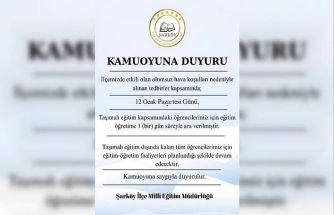 Şarköy’de taşımalı eğitime bir gün ara verildi