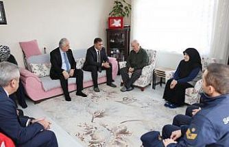 Şehit ailesine veda ziyareti