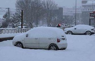 Sivas’ta sürücü kursu sınavlarına kar engeli