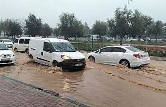 Son anda fark ettiği dev dalgaların arasında kalmaktan merdivene tutunarak kurtuldu