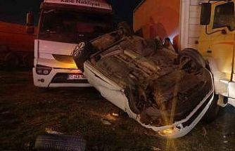 Takla atan otomobilden sağ çıktı