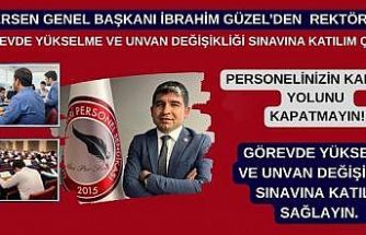 ÜNİPERSEN’den rektörlere ‘görevde yükselme ve unvan değişikliği sınavına katılım’ çağrısı