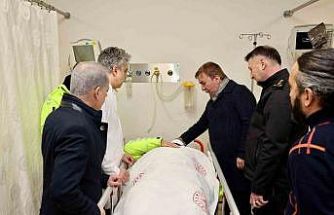 Vali Aydoğdu’dan yaralı polis memurlarına hastane ziyareti