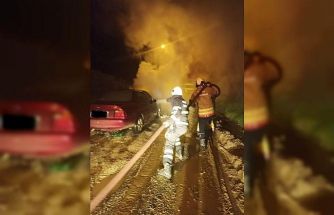 Yayladağı’nda otomobil yangını