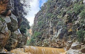 Yoğun yağışlar Gökbük Kanyonu’nun su debisini artırdı