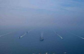 ABD ordusu, Umman Denizi’ndeki uçak gemisi grubunun fotoğraflarını paylaştı