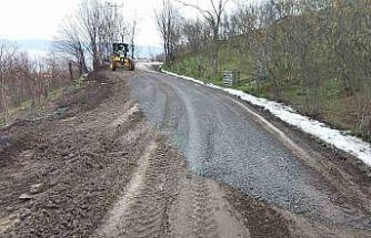 Aktarla Köyü’nde yol reglaj çalışmaları tamamlandı