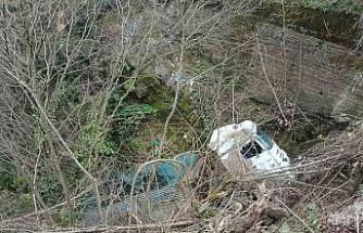 Alaplı’da kamyon şarampole uçtu