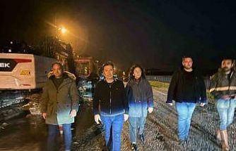 Aras çifti sabaha kadar yağmur mesaisi yaptı